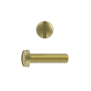 Machine Screw, Cheese Head Slotted, ISO 1207/DIN 84, Brass